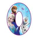 Frozen Number 0 Edible Icing Image